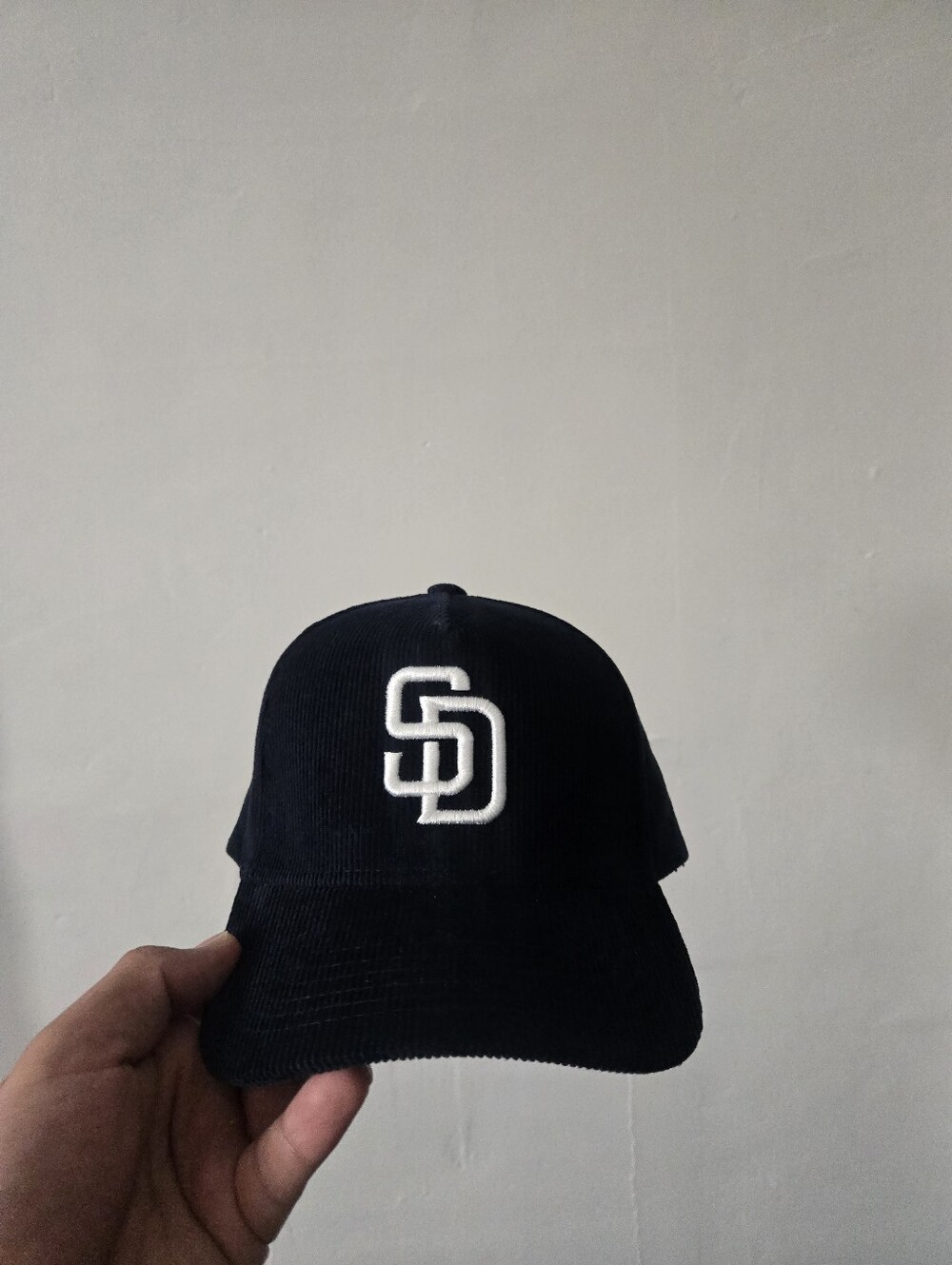 San Diego 3d Black Corduroy Snapback